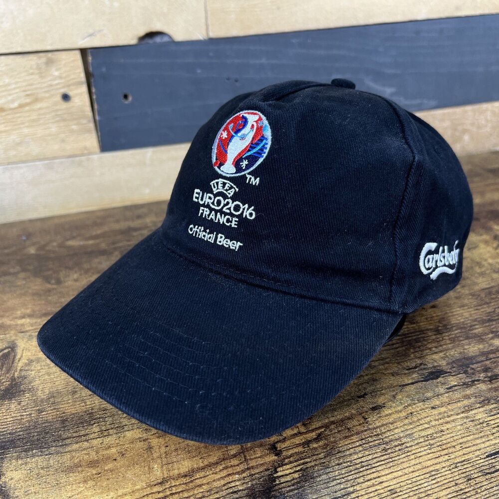 UEFA Euro 2016 France Official Beer Carlsberg Hat Cap Soccer Football Black